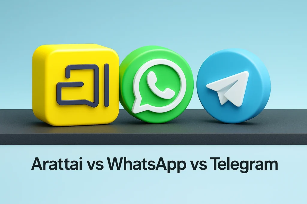 Arattai vs WhatsApp vs Telegram