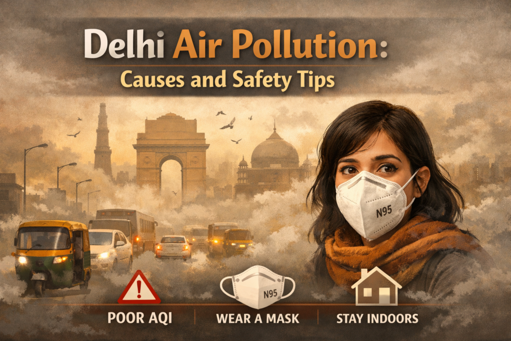 Delhi Air Pollution Causes and Safety Tips