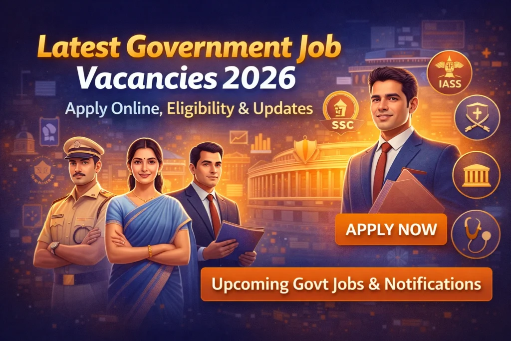Latest Government Job Vacancies 2026 – Apply Online, Eligibility & Updates