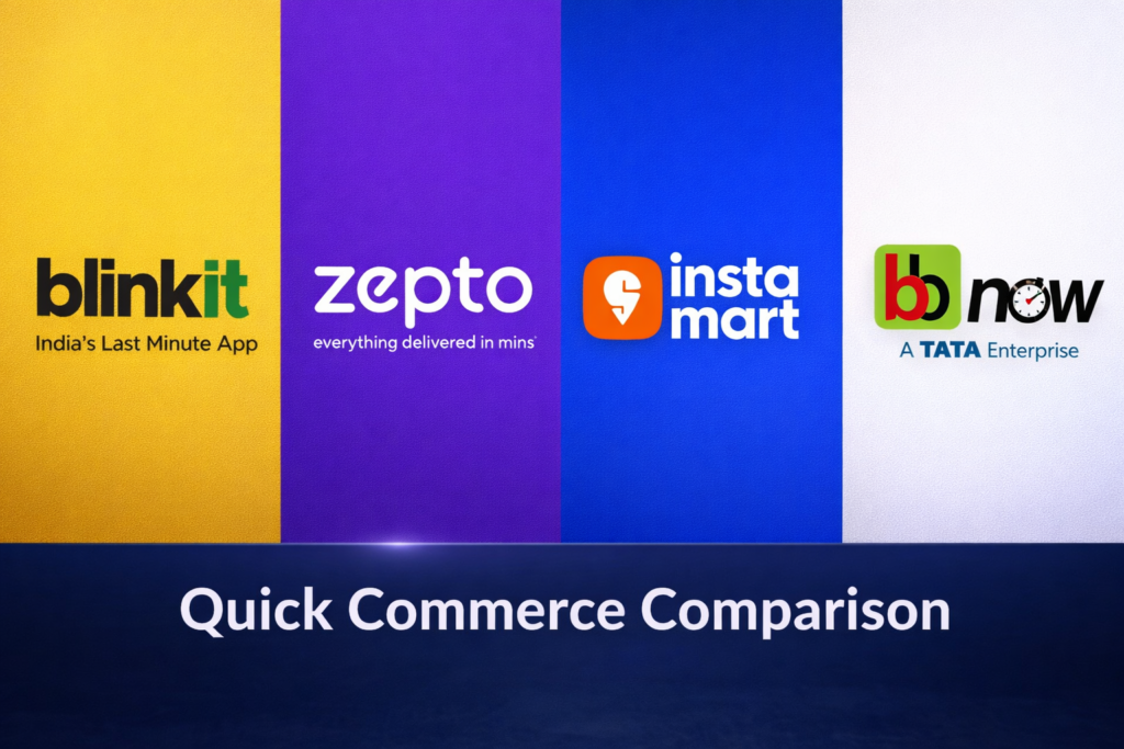 Blinkit vs Zepto vs Instamart vs BigBasket Comparison