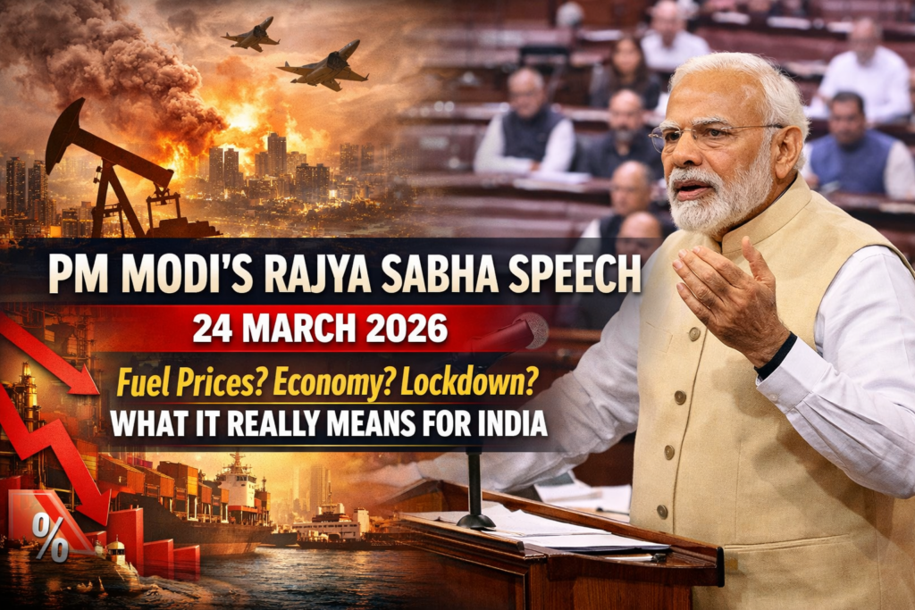 PM Modi Rajya Sabha Speech 24 March 2026