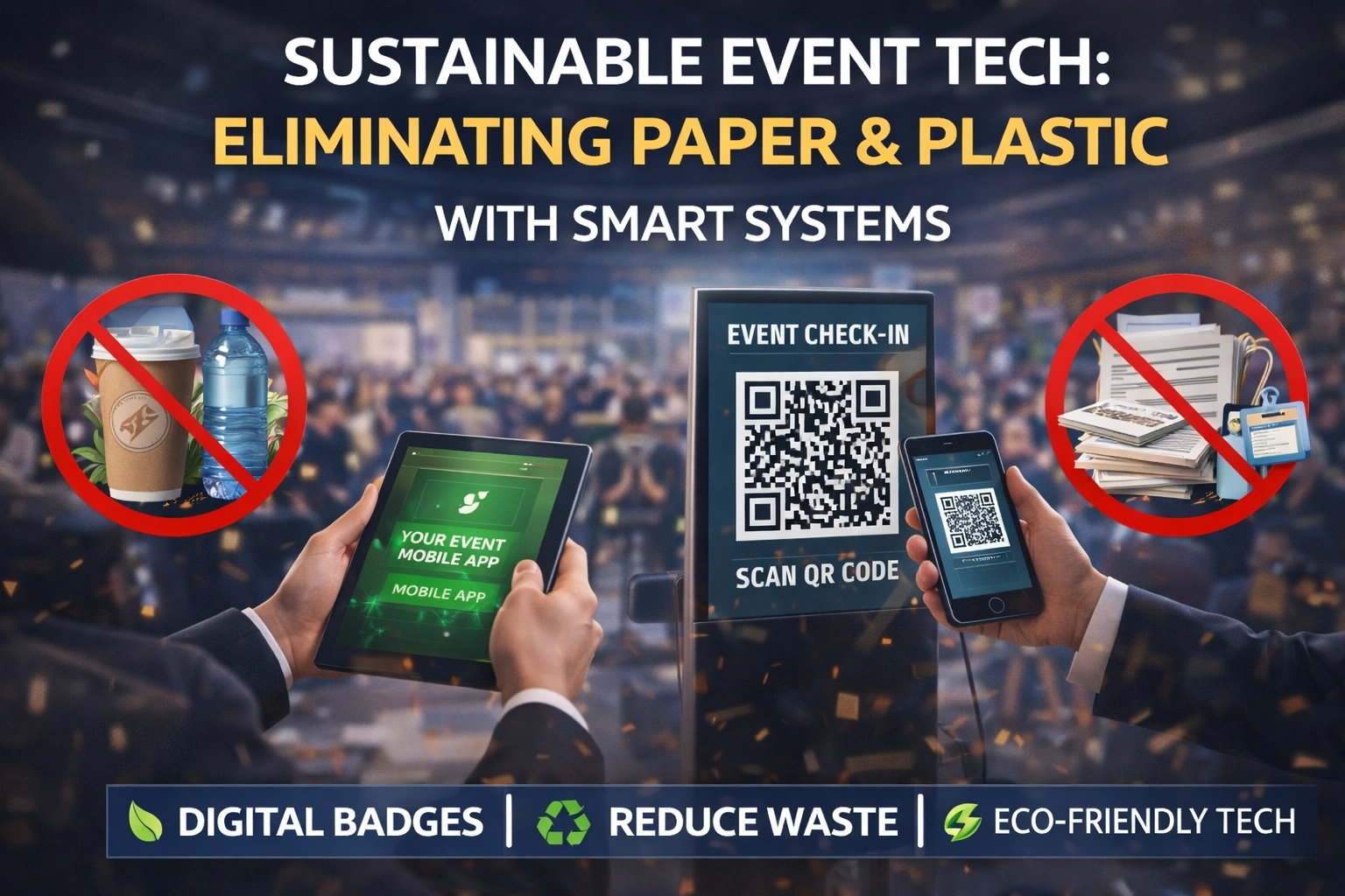 Sustainable Event Tech Eliminating Paper & Plastic with Smart Systems