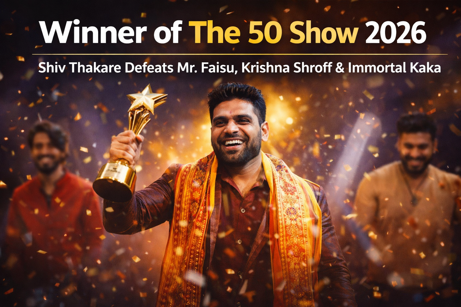 Winner of The 50 Show 2026 Shiv Thakare