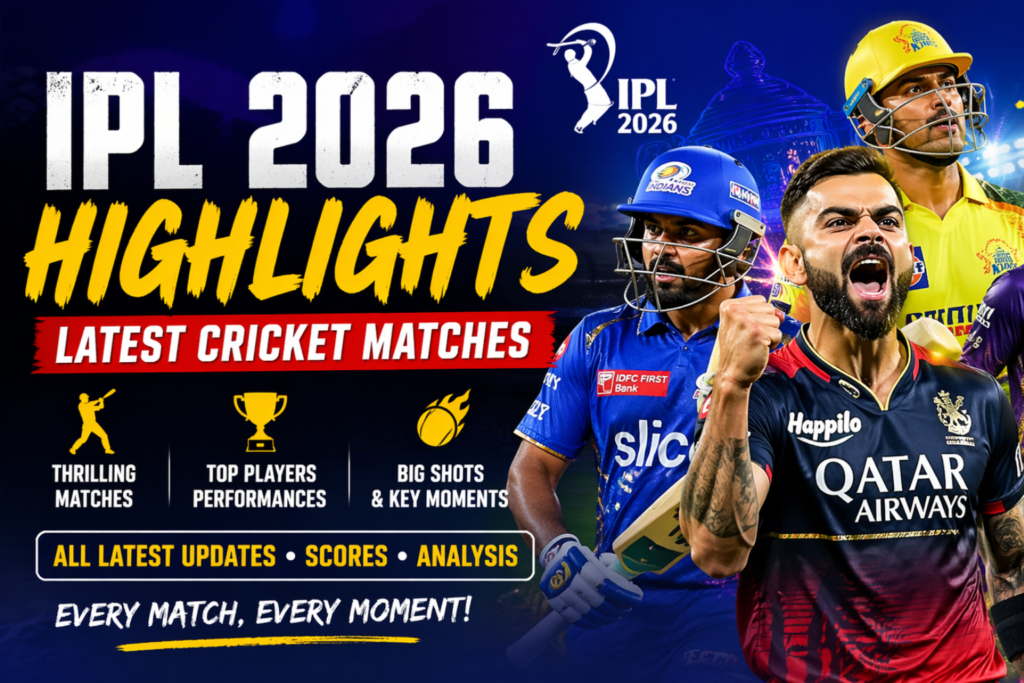 IPL 2026 Highlights: Latest Cricket Matches
