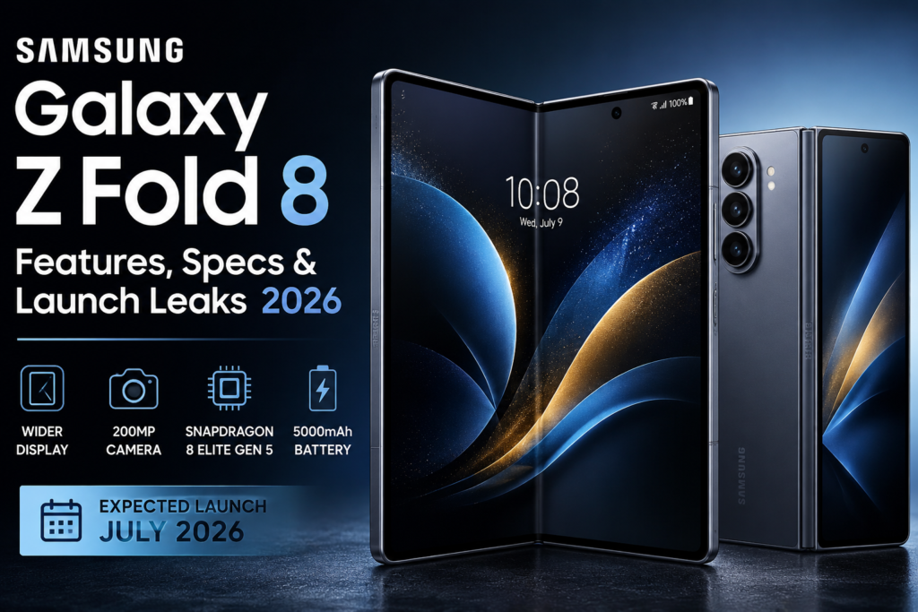 Samsung Galaxy Z Fold 8 Features, Specs & Launch Leaks 2026