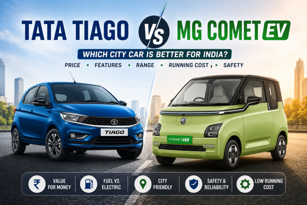 Tata Tiago vs MG Comet EV