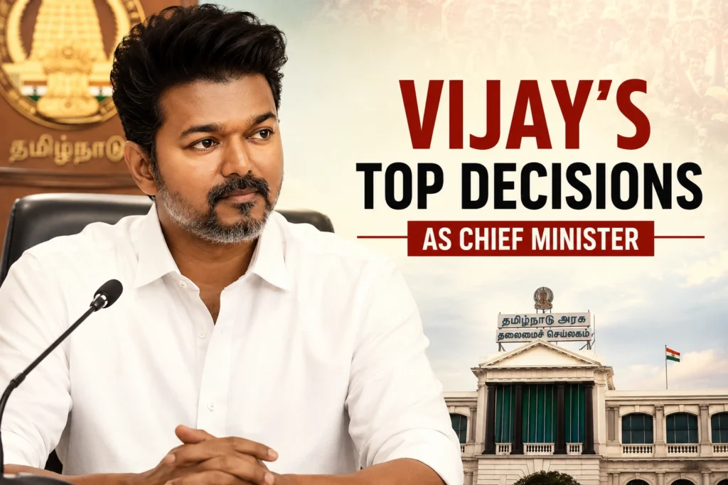 Vijay's Top Decisions as Chief Minister