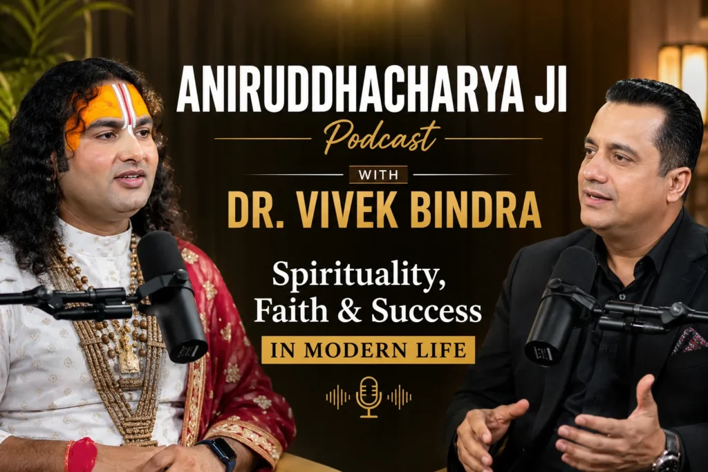 Aniruddhacharya Ji Podcast with Dr. Vivek Bindra – Spirituality, Faith & Success in Modern Life