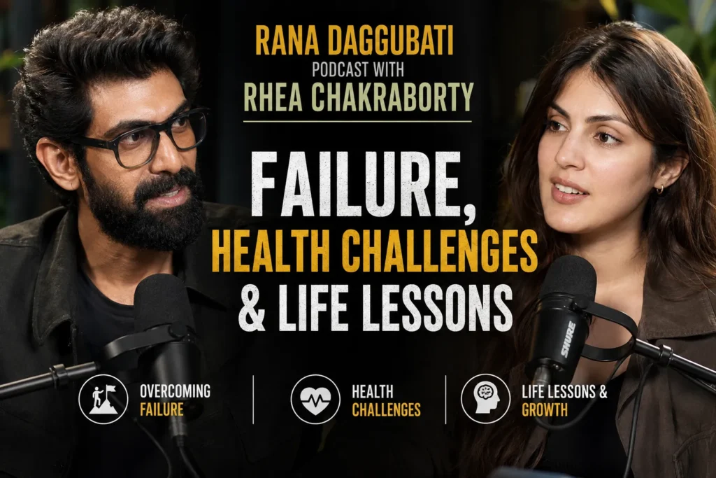 Rana Daggubati Podcast with Rhea Chakraborty – Failure, Health Challenges & Life Lessons