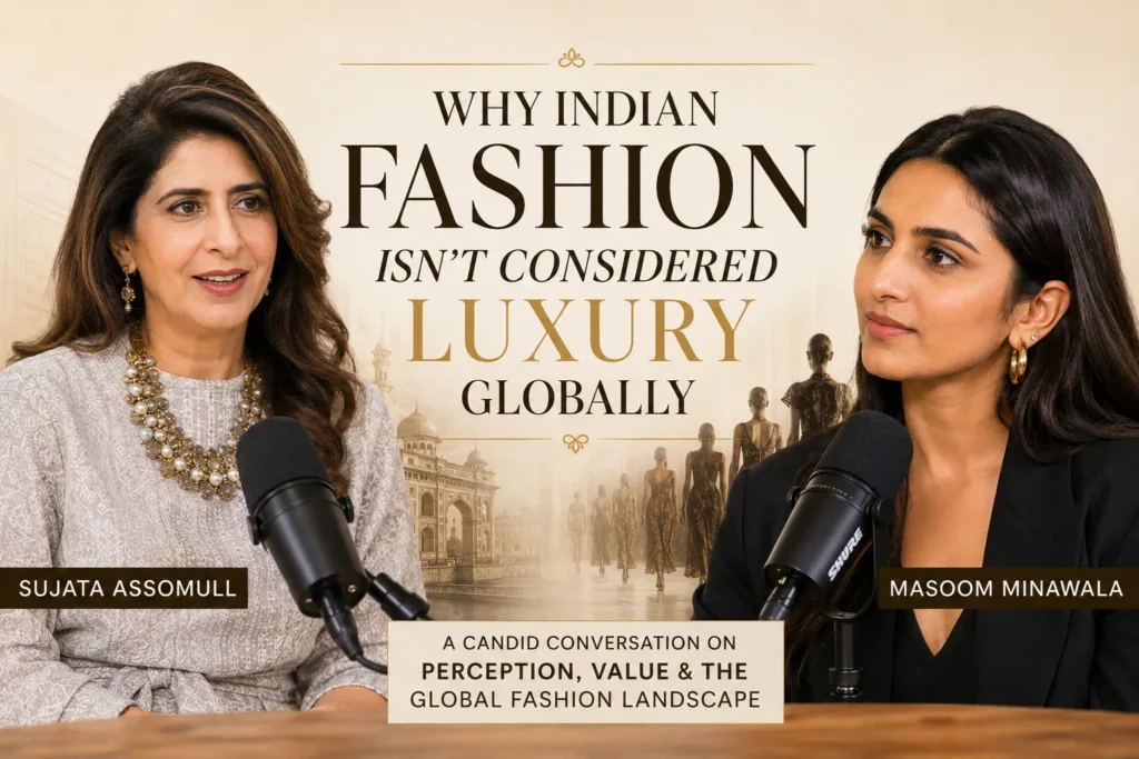 Sujata Assomull Podcast with Masoom Minawala – Why Indian Fashion Isn't Considered Luxury Globally