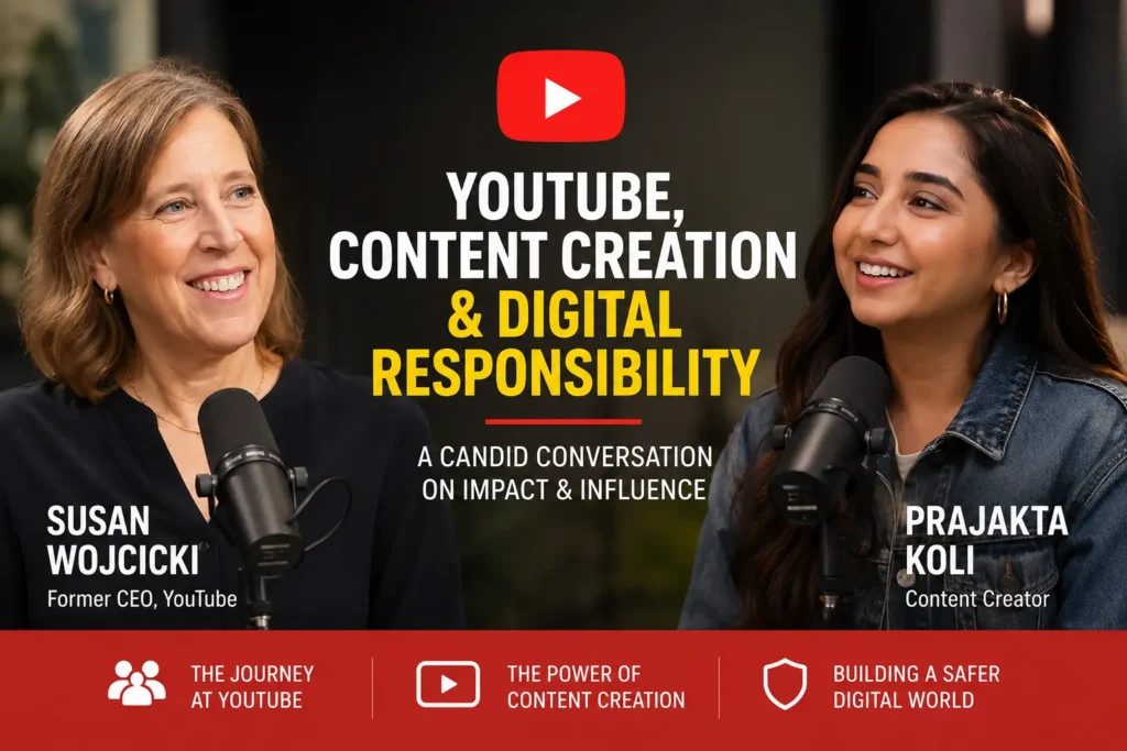 Susan Wojcicki Podcast with Prajakta Koli – YouTube, Content Creation & Digital Responsibility