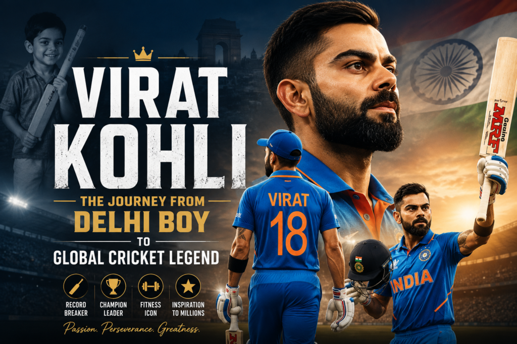 Virat Kohli: The Journey from Delhi Boy to Global Cricket Legend