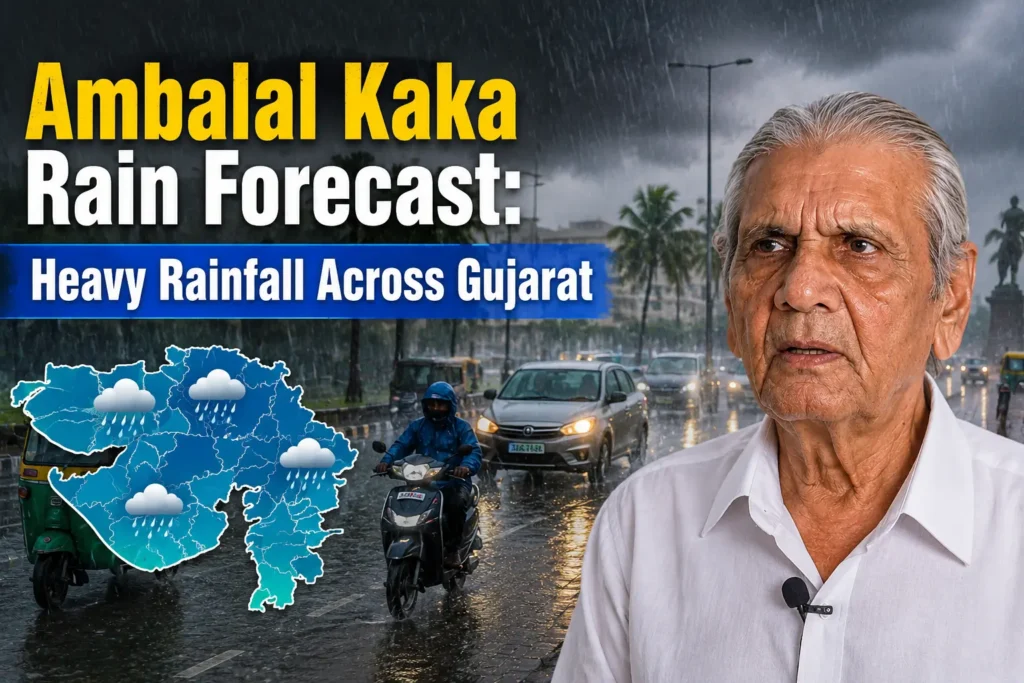 Ambalal Kaka Rain Forecast: Heavy Rainfall Across Gujarat