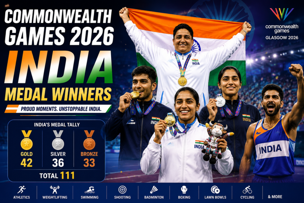 Commonwealth Games 2026 India Medal Winners