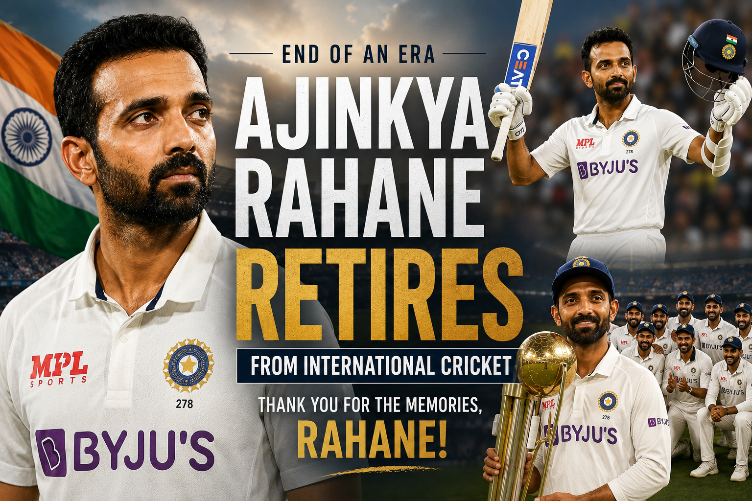 Ajinkya Rahane Retires from International Cricket
