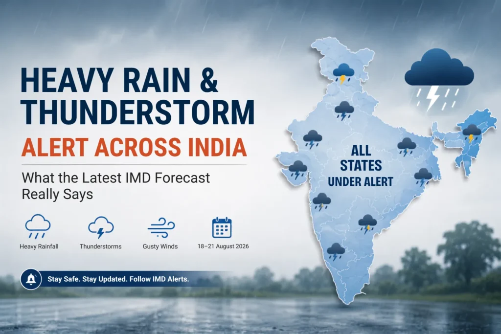 Heavy Rain and Thunderstorm Alert Across India: What the Latest IMD Forecast Really Says