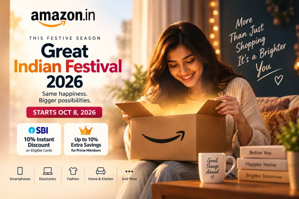 Amazon Great Indian Festival 2026: Sale Date, SBI Bank Offers and Shopping Guide