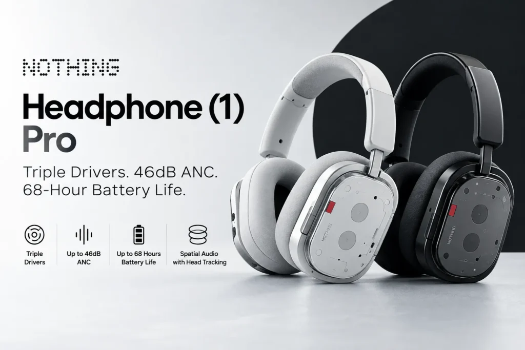Nothing Headphone (1) Pro Launches With Triple Drivers, 46dB ANC and 68-Hour Battery Life