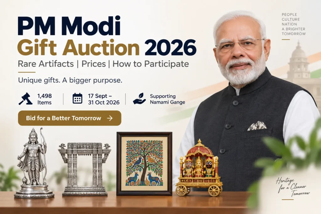 PM Modi Gift Auction 2026: Rare Artifacts, Prices and How to Participate Online
