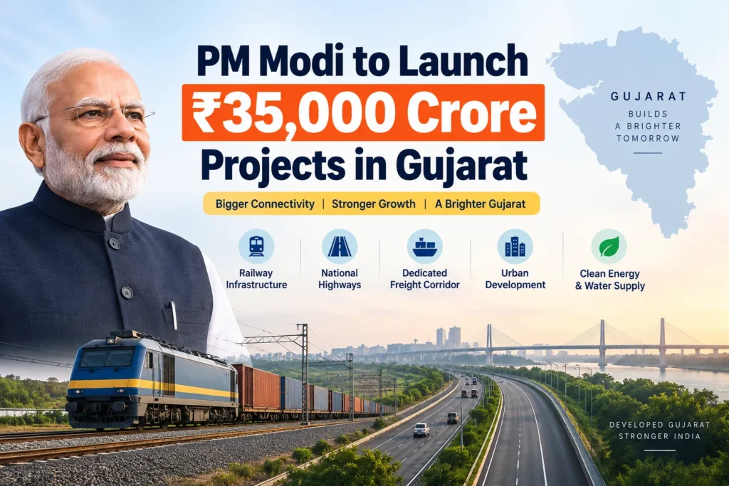 PM Modi to Launch ₹35,000 Crore Projects in Gujarat: What’s Being Built and Why It Matters