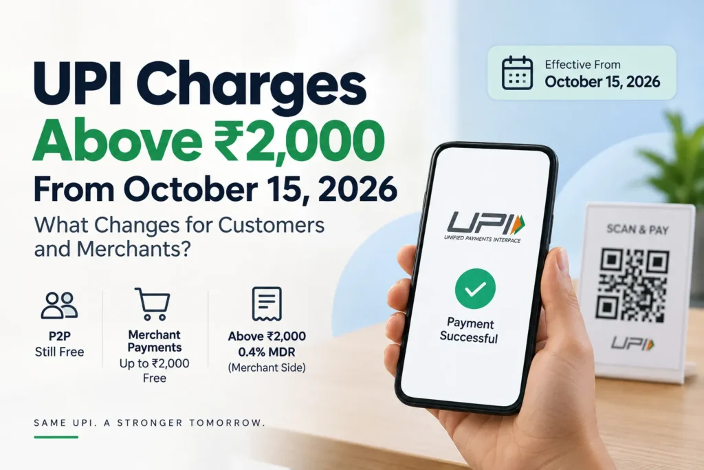 UPI Charges Above ₹2,000 From October 15: What Changes for Customers and Merchants?