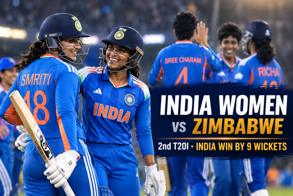 India Women vs Zimbabwe 2nd T20I: India Win by 9 Wickets