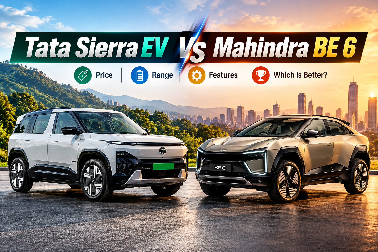 Tata Sierra EV vs Mahindra BE 6: Price, Range, Features and Which Is Better?