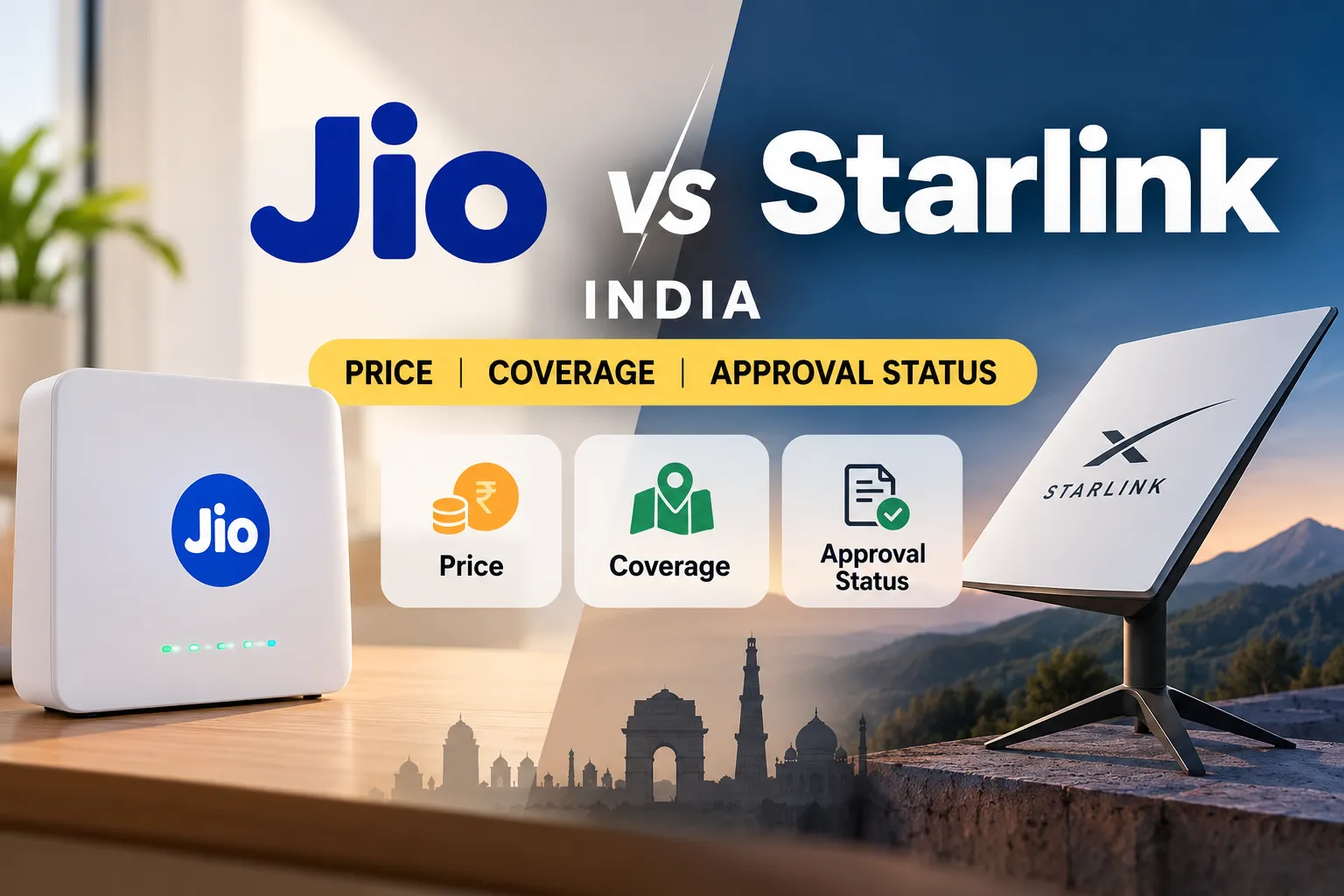 Jio Service Rakshit Jio vs Starlink India 2026: Price, Coverage & Launch Status - IndianTalks