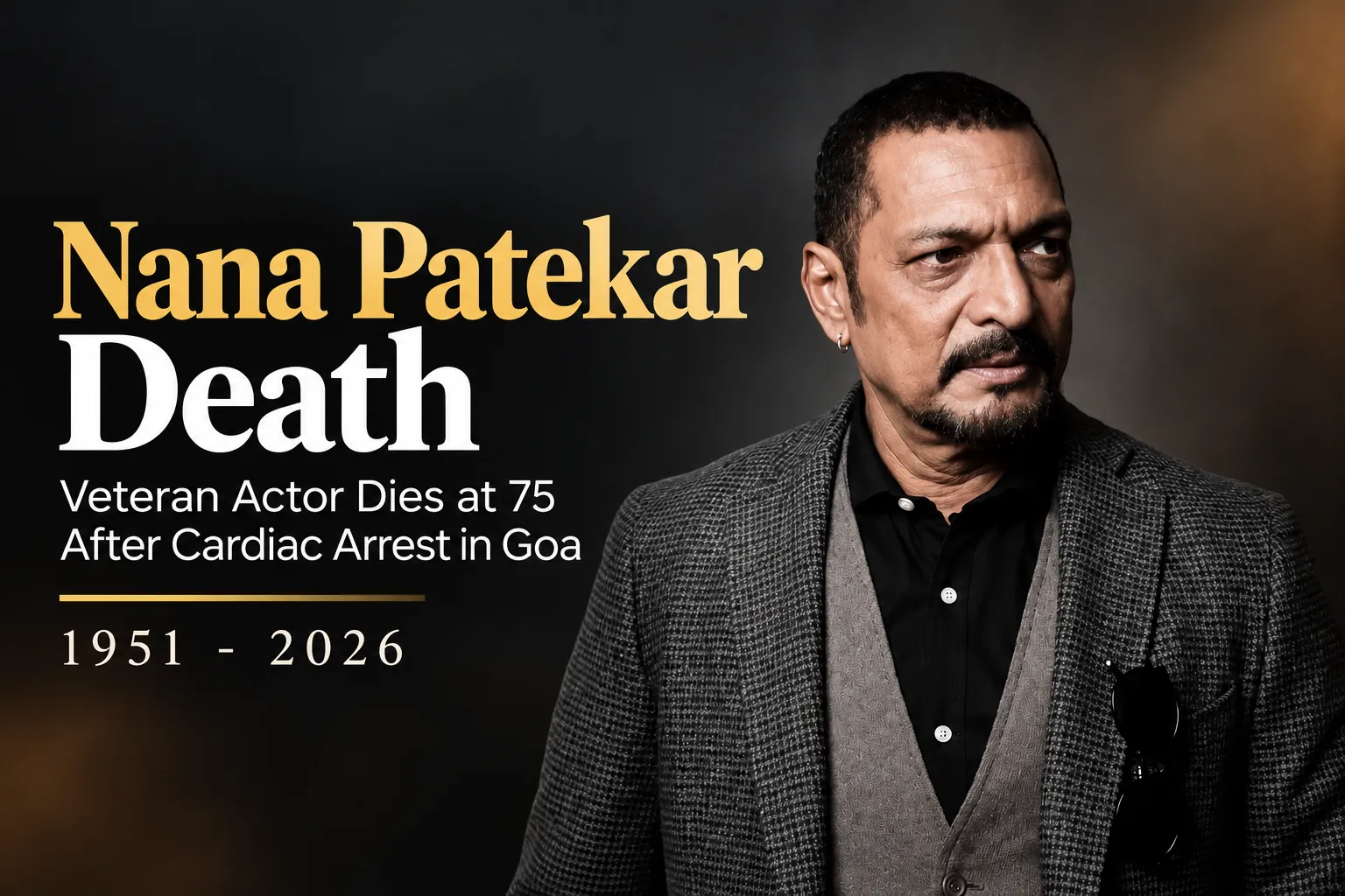 Nana Patekar Death: Veteran Actor Dies at 75 After Cardiac Arrest in Goa