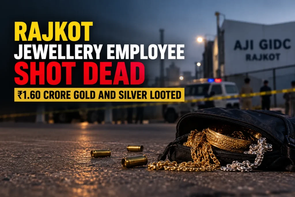 Rajkot Jewellery Employee Shot Dead: ₹1.60 Crore Gold and Silver Looted in Aji GIDC Robbery