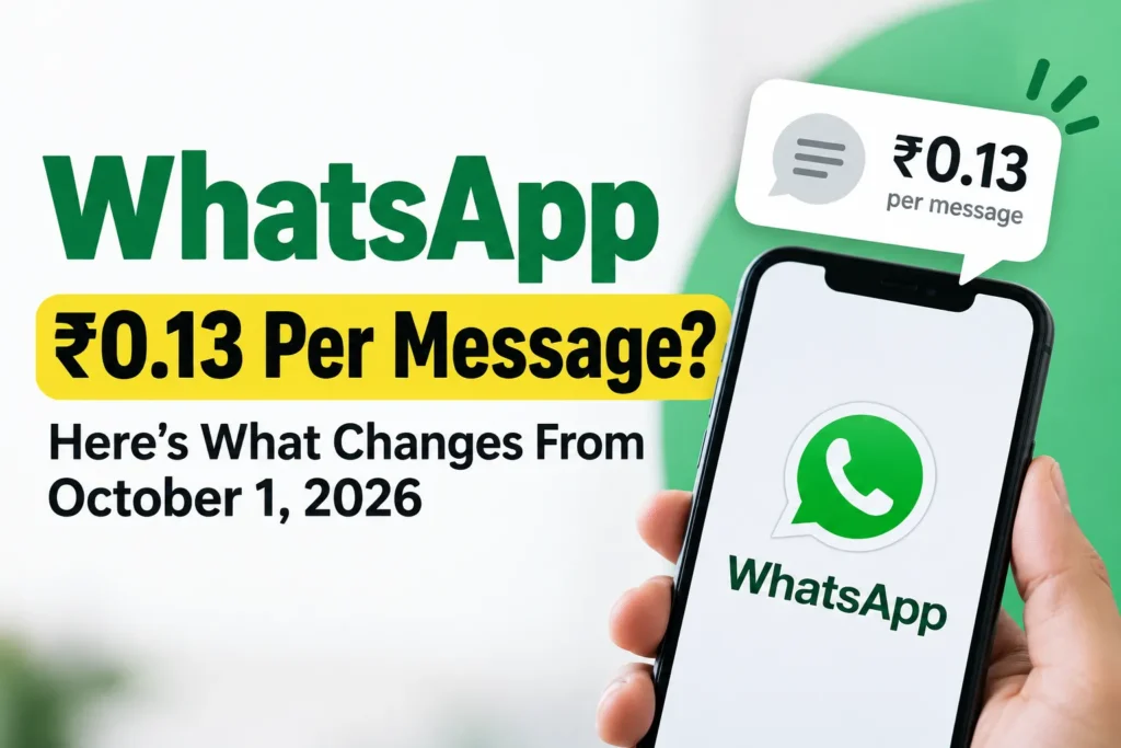 WhatsApp ₹0.13 Per Message? Here’s What Changes